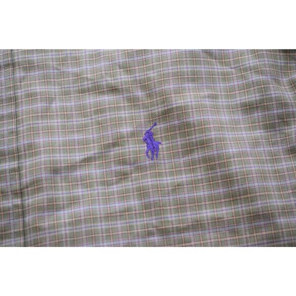 Polo Ralph Lauren Dress Shirt Classic Long Sleeve Plaid Mens Size 17.5 XL - Picture 6 of 8